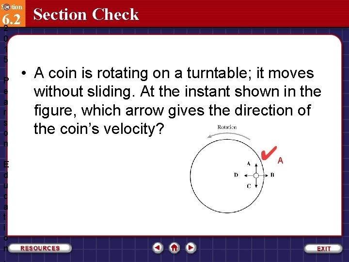 Section © Section Check 6. 2 2 0 1 5 P e a r