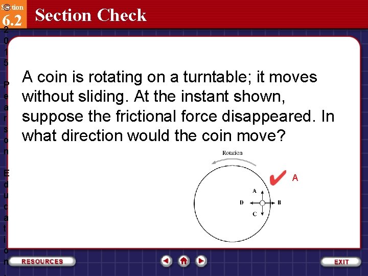 Section © Section Check 6. 2 2 0 1 5 P e a r