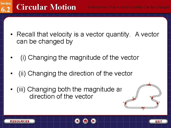 Section 6. 2 Circular Motion Distinct Ways That A Vector Quantity Can Be Changed