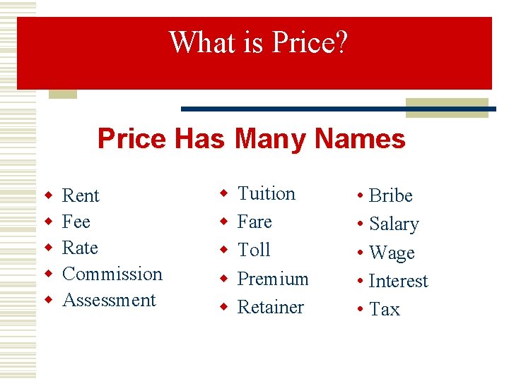 Pricing Considerations and Approaches Chapter 10 1 Objectives