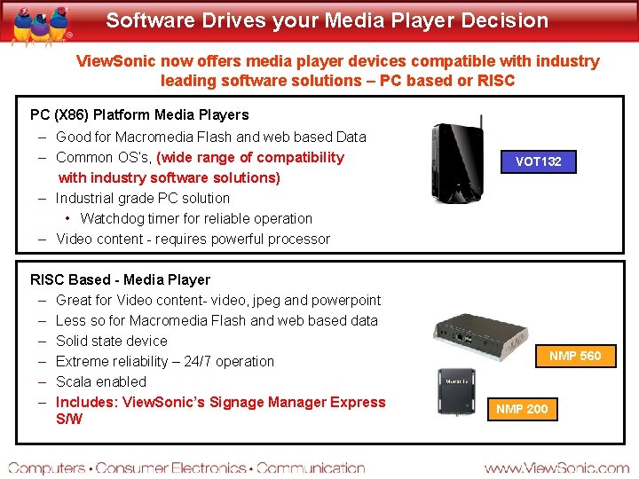 Software Drives your Media Player Decision View. Sonic now offers media player devices compatible