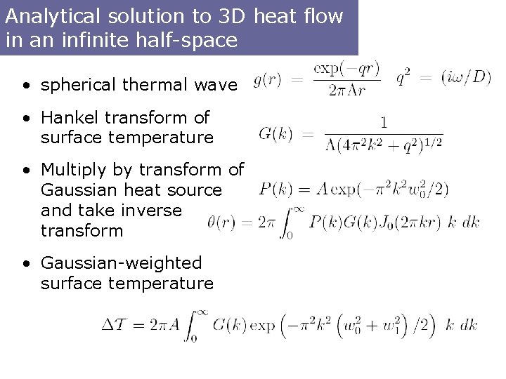 Analytical solution to 3 D heat flow in an infinite half-space • spherical thermal