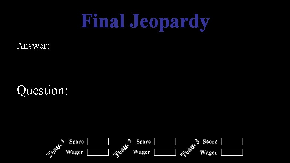 Final Jeopardy Answer: Question: 