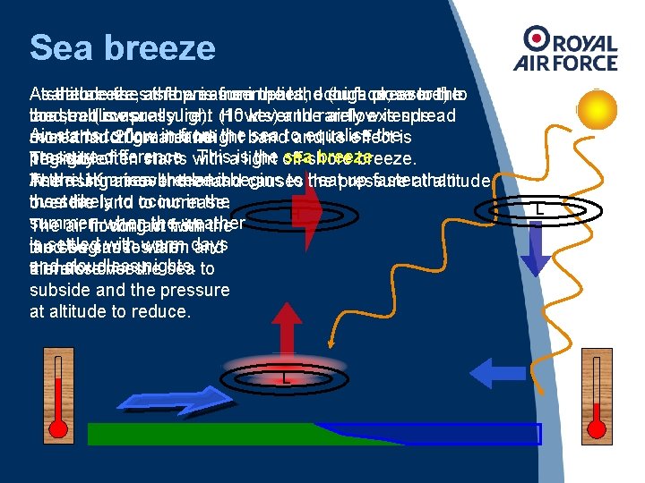 Sea breeze A as the name occurs close to the Assea At altitude thebreeze,