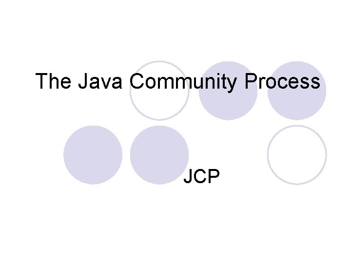 The Java Community Process JCP 