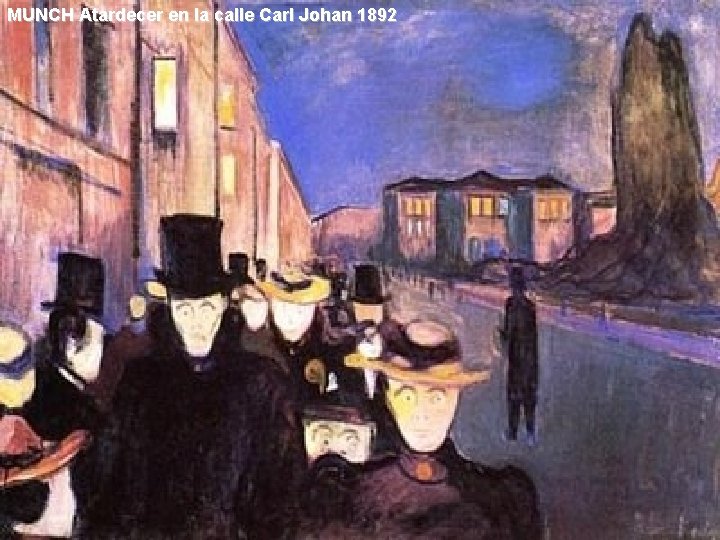 MUNCH Atardecer en la calle Carl Johan 1892 