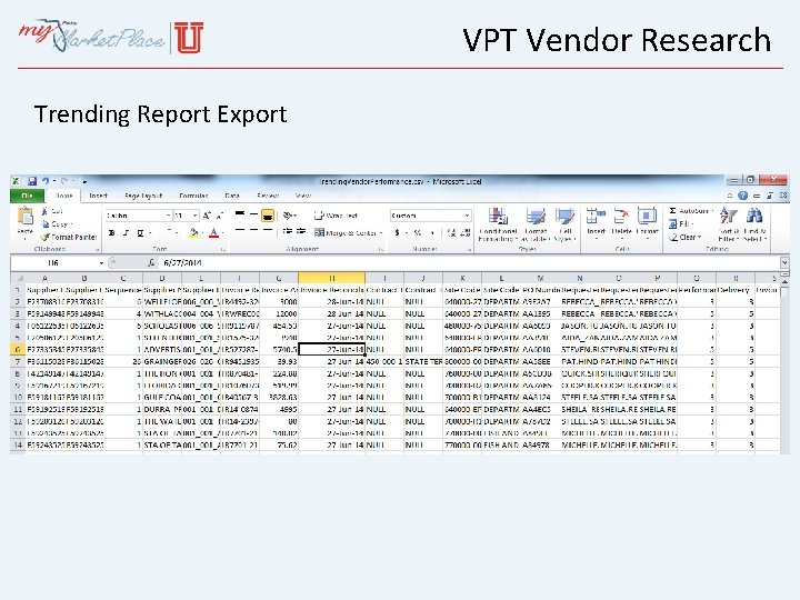 VPT Vendor Research Trending Report Export 