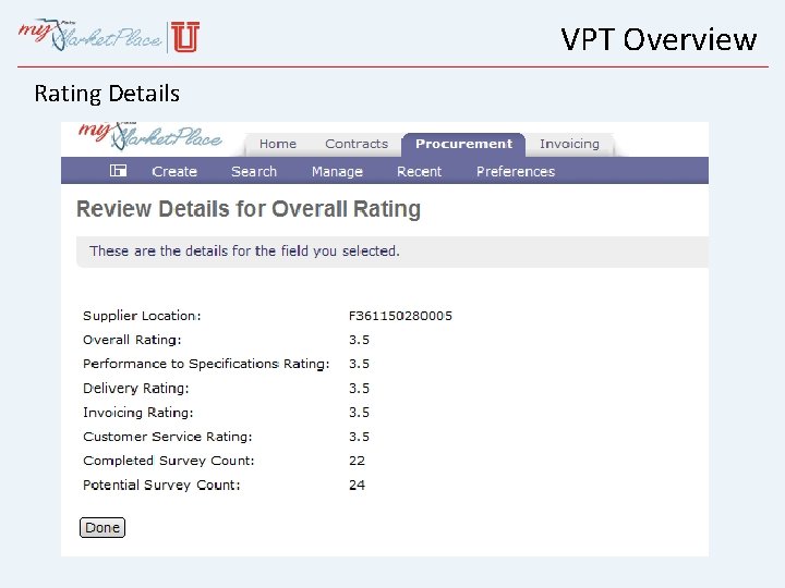 VPT Overview Rating Details 