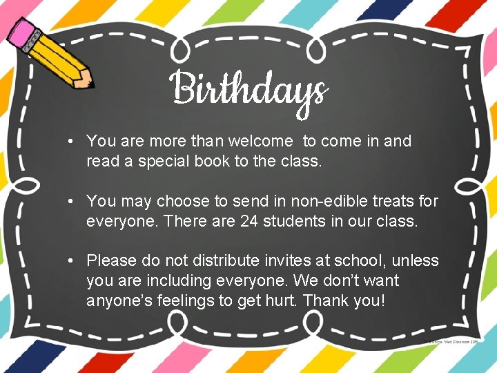 Birthdays • You are more than welcome to come in and read a special