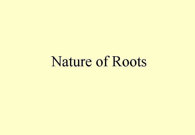 Nature of Roots 