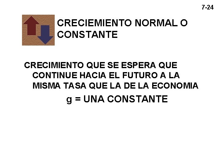 7 -24 CRECIEMIENTO NORMAL O CONSTANTE CRECIMIENTO QUE SE ESPERA QUE CONTINUE HACIA EL 7 -24 CRECIEMIENTO NORMAL O CONSTANTE CRECIMIENTO QUE SE ESPERA QUE CONTINUE HACIA EL