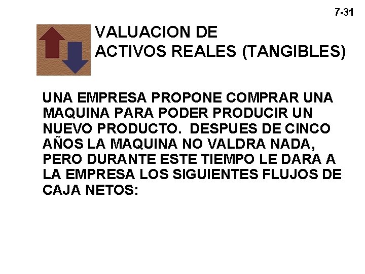 7 -31 VALUACION DE ACTIVOS REALES (TANGIBLES) UNA EMPRESA PROPONE COMPRAR UNA MAQUINA PARA 7 -31 VALUACION DE ACTIVOS REALES (TANGIBLES) UNA EMPRESA PROPONE COMPRAR UNA MAQUINA PARA