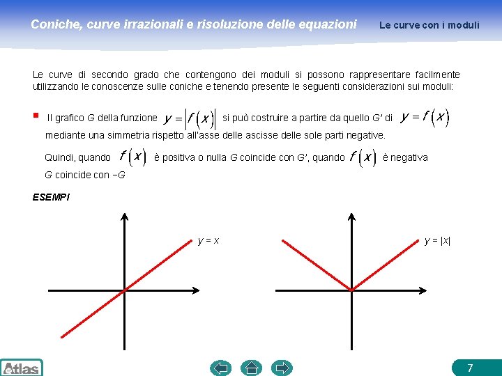 Coniche, curve irrazionali e risoluzione delle equazioni Le curve con i moduli Le curve