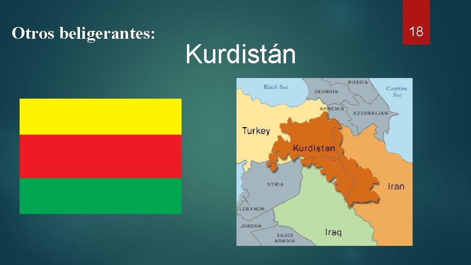 Otros beligerantes: 18 Kurdistán 