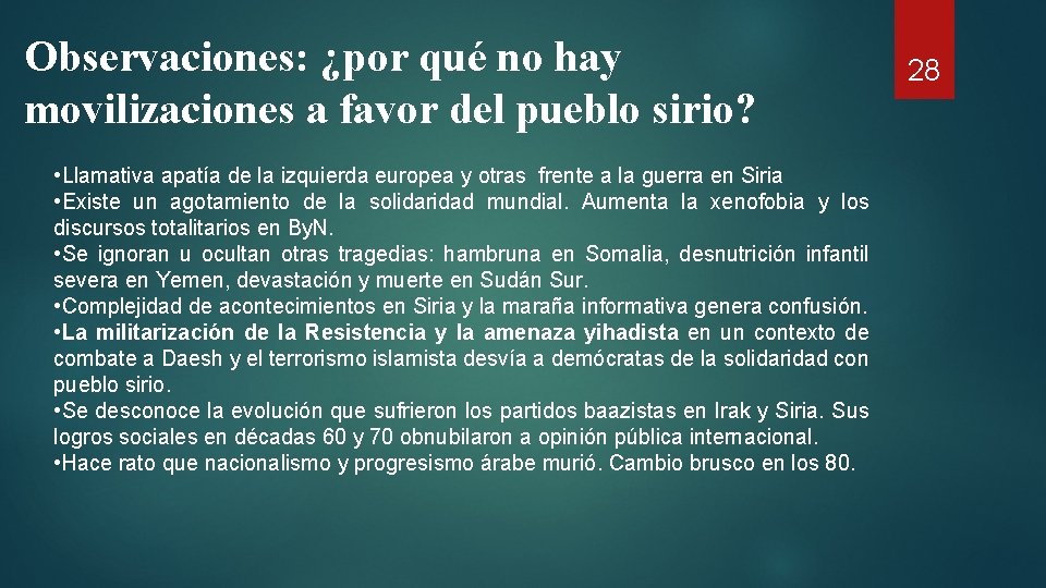 Observaciones: ¿por qué no hay movilizaciones a favor del pueblo sirio? • Llamativa apatía