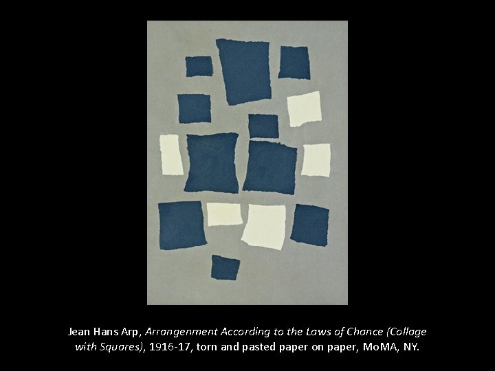 Jean Hans Arp, Arrangenment According to the Laws of Chance (Collage with Squares), 1916