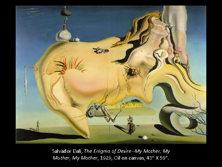 Salvador Dalí, The Enigma of Desire--My Mother, 1929, Oil on canvas, 43” X 59”.