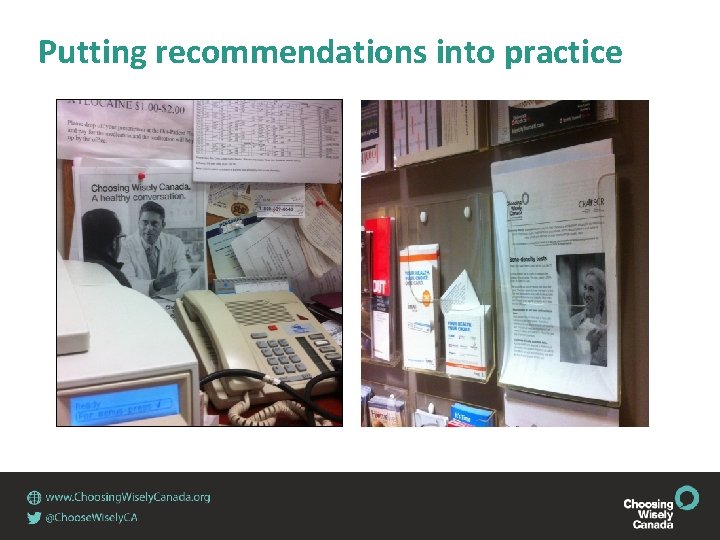 Putting recommendations into practice 