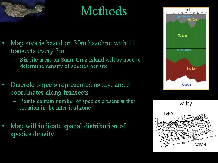 Methods • Map area is based on 30 m baseline with 11 transects every