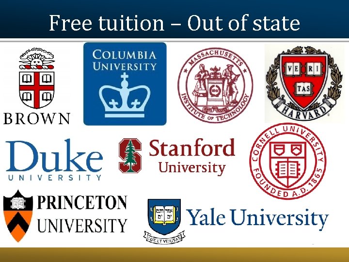 Free tuition – Out of state 