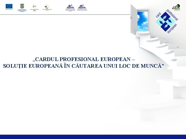 „CARDUL PROFESIONAL EUROPEAN – SOLUŢIE EUROPEANĂ ÎN CĂUTAREA UNUI LOC DE MUNCĂ” 1 