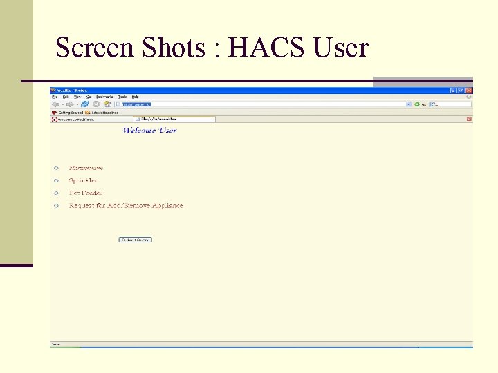 Screen Shots : HACS User 
