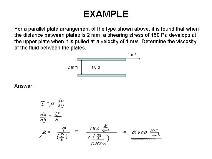 EXAMPLE For a parallel plate arrangement of the type shown above, it is found