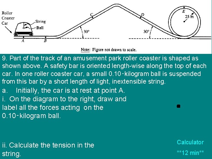 9. Part of the track of an amusement park roller coaster is shaped as
