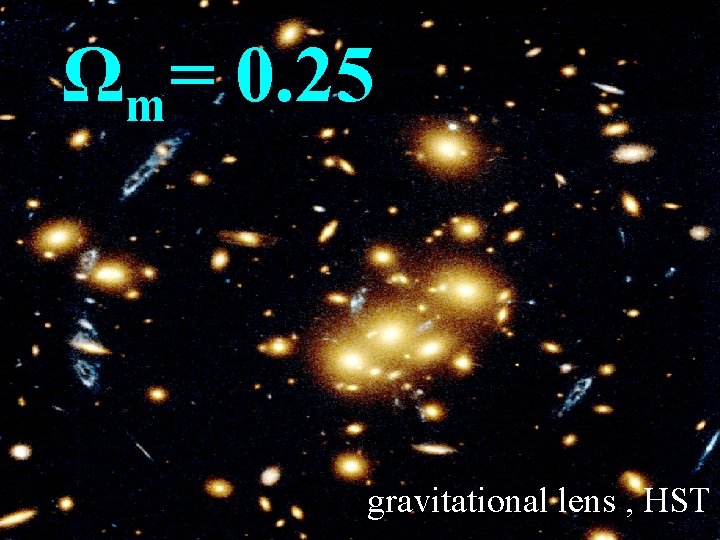 Ωm= 0. 25 gravitational lens , HST 