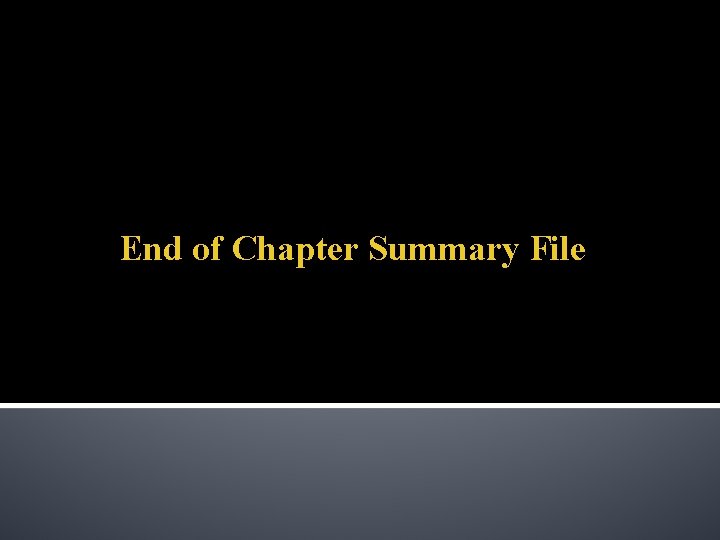 End of Chapter Summary File 