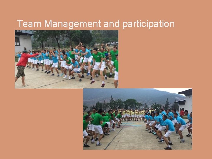 Team Management and participation 