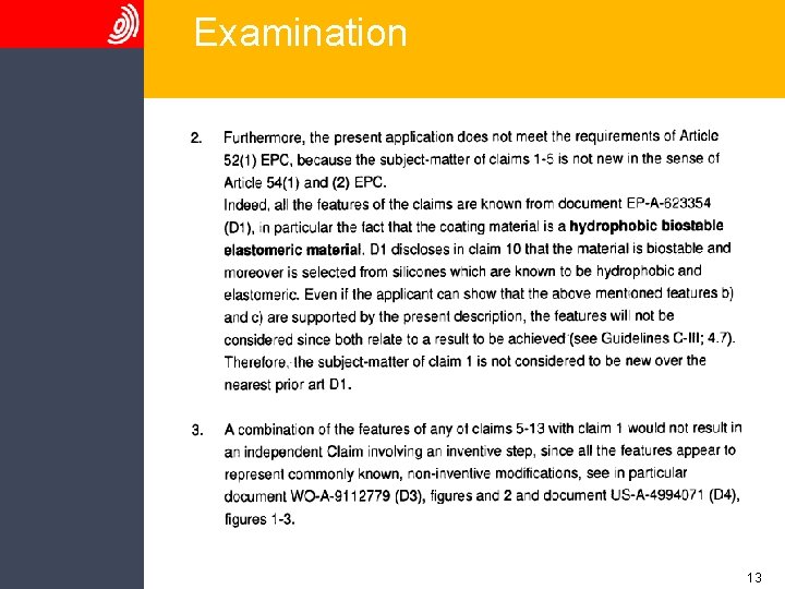 Examination 13 