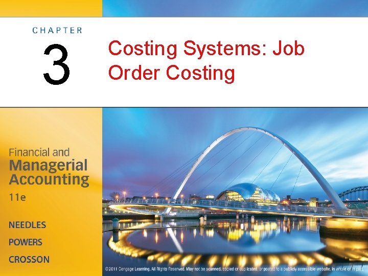 3 Costing Systems: Job Order Costing 