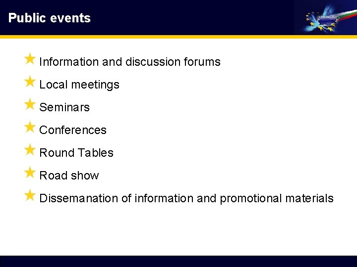 Public events « Information and discussion forums « Local meetings « Seminars « Conferences