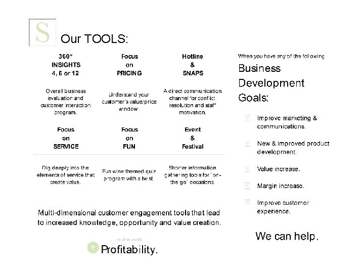 Our TOOLS: 