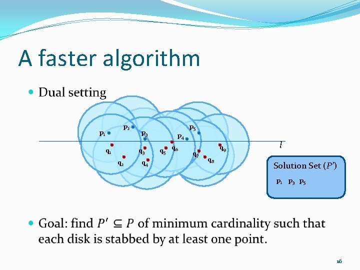 A faster algorithm p 2 p 1 q 1 p 3 q 2 q