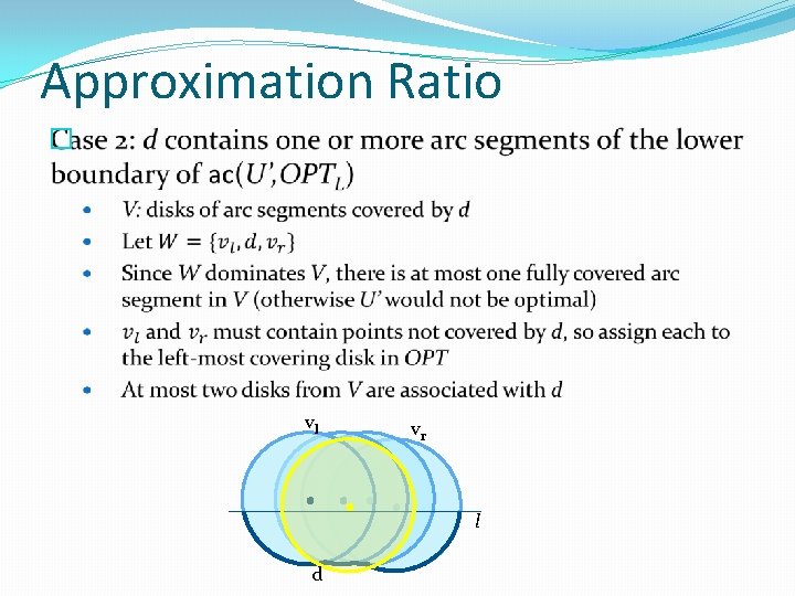 Approximation Ratio � vl vr l d 