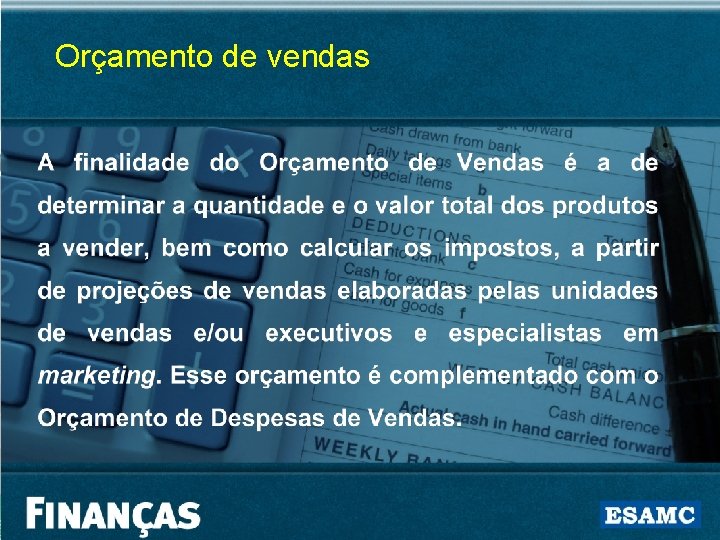 Orçamento de vendas 