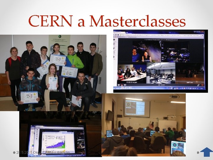 CERN a Masterclasses 26. 5. 2015 Okná CERN-u dokorán 28. 5. 2015 Okná CERN-u