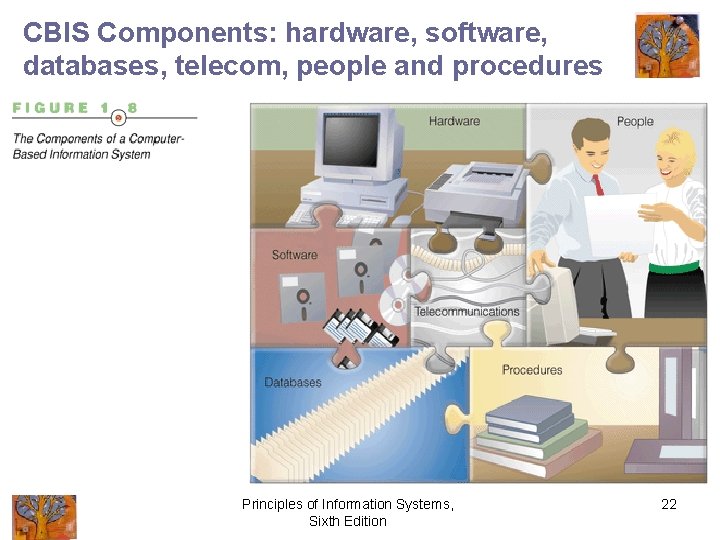 CBIS Components: hardware, software, databases, telecom, people and procedures Principles of Information Systems, Sixth