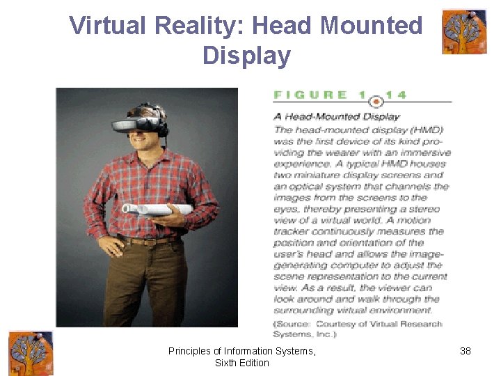 Virtual Reality: Head Mounted Display Principles of Information Systems, Sixth Edition 38 