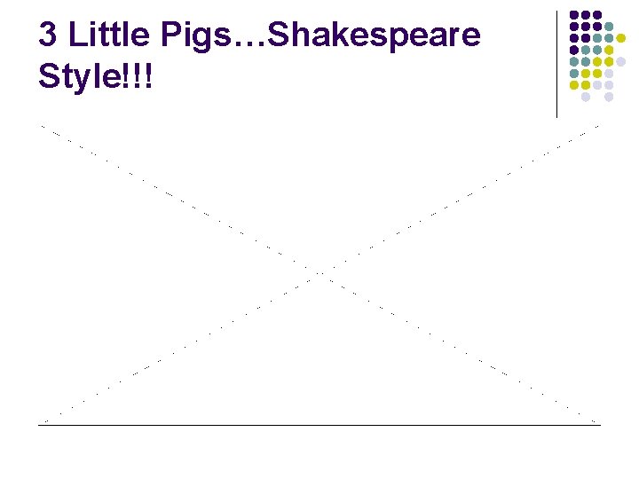 3 Little Pigs…Shakespeare Style!!! 