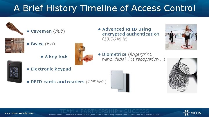 A Brief History Timeline of Access Control • Caveman (club) • Advanced RFID using