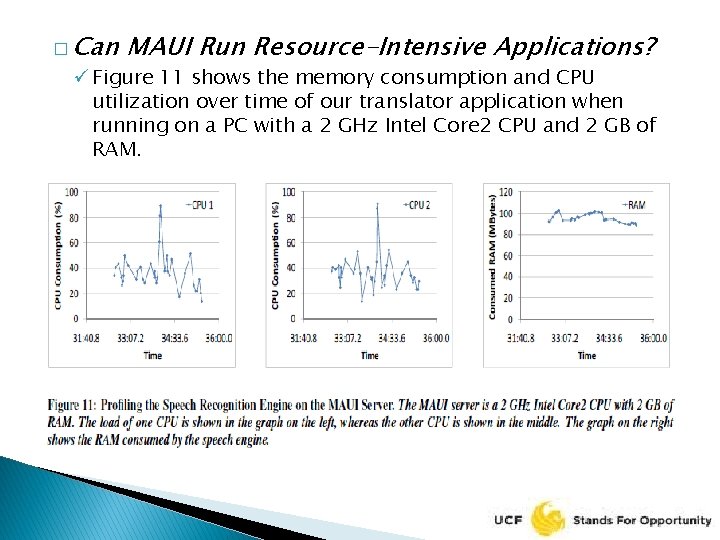 � Can MAUI Run Resource-Intensive Applications? ü Figure 11 shows the memory consumption and
