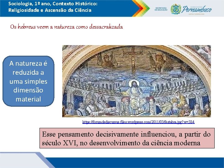 Sociologia, 1º ano, Contexto Histórico: Religiosidade e Ascensão da Ciência Os hebreus veem a