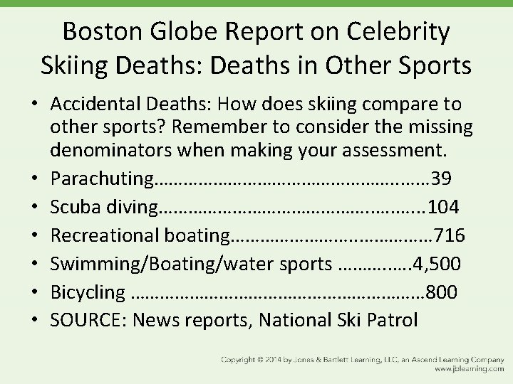 Boston Globe Report on Celebrity Skiing Deaths: Deaths in Other Sports • Accidental Deaths: