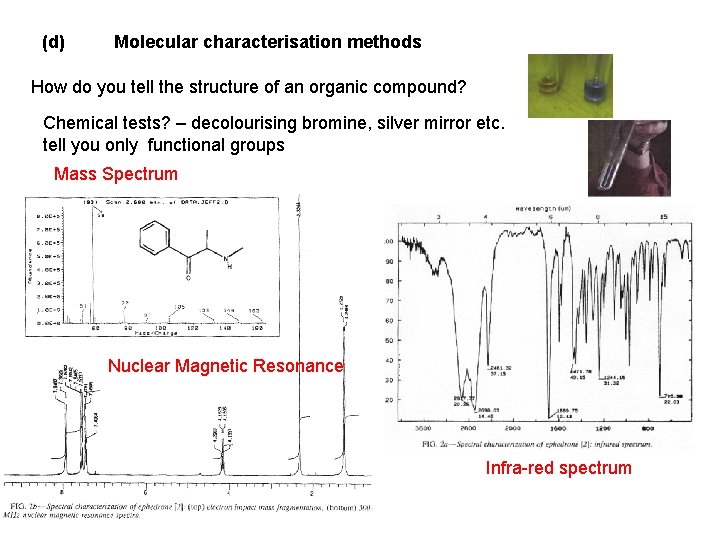 (d) Molecular characterisation methods How do you tell the structure of an organic compound?