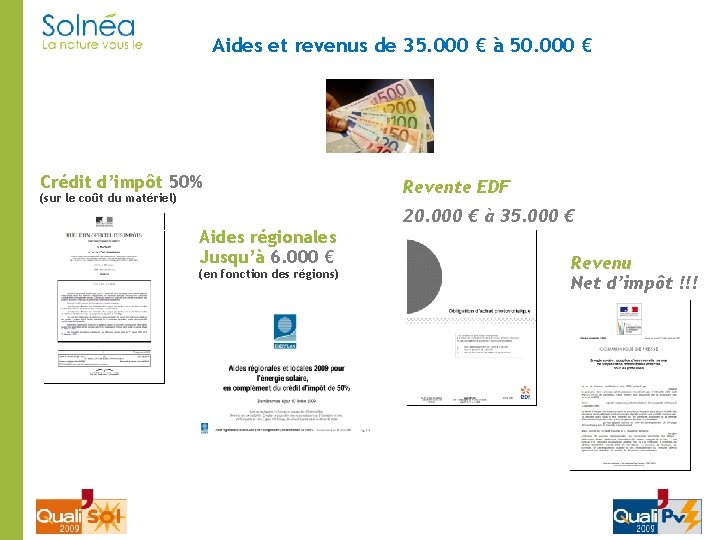 Aides et revenus de 35. 000 € à 50. 000 € Crédit d’impôt 50%