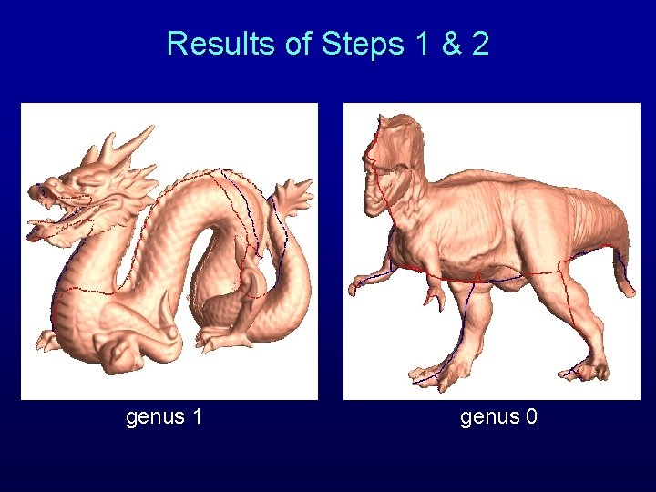 Results of Steps 1 & 2 genus 1 genus 0 