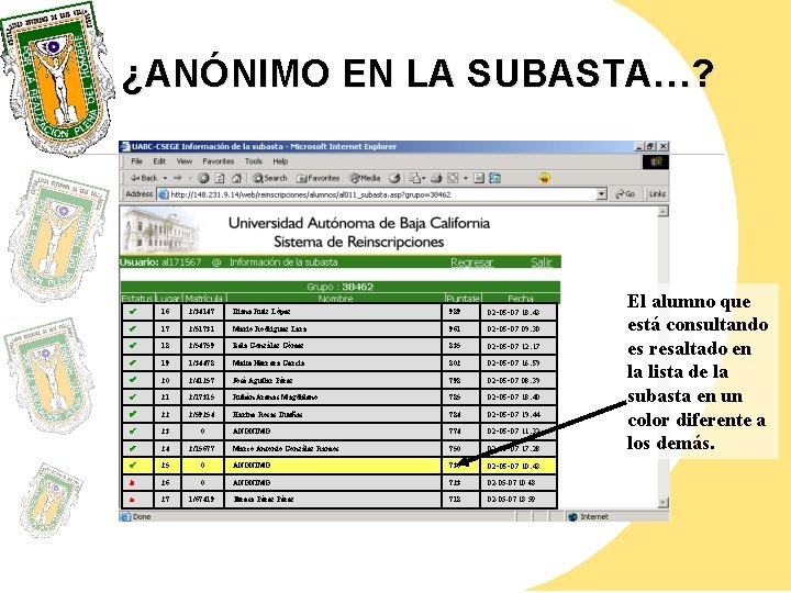 ¿ANÓNIMO EN LA SUBASTA…? 16 2/34147 Diana Ruiz López 989 02 -05 -07 18: